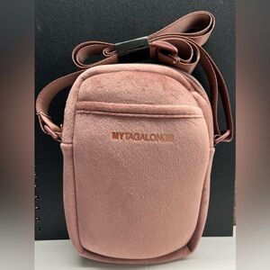 NWOT MYTAGALONGS Rose Gold Velvet Crossbody Bag